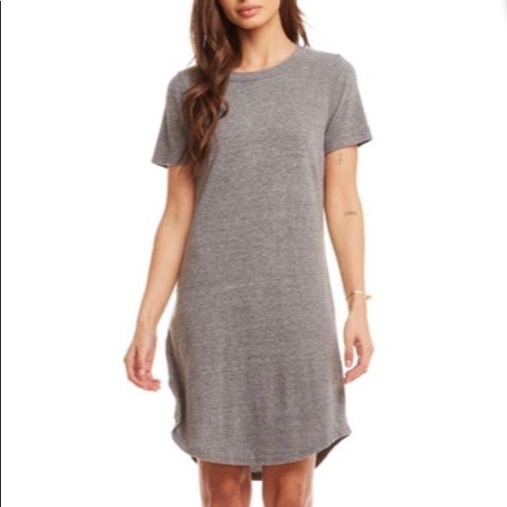 Chaser - Grey Shirttail T-Shirt Dress - size XS